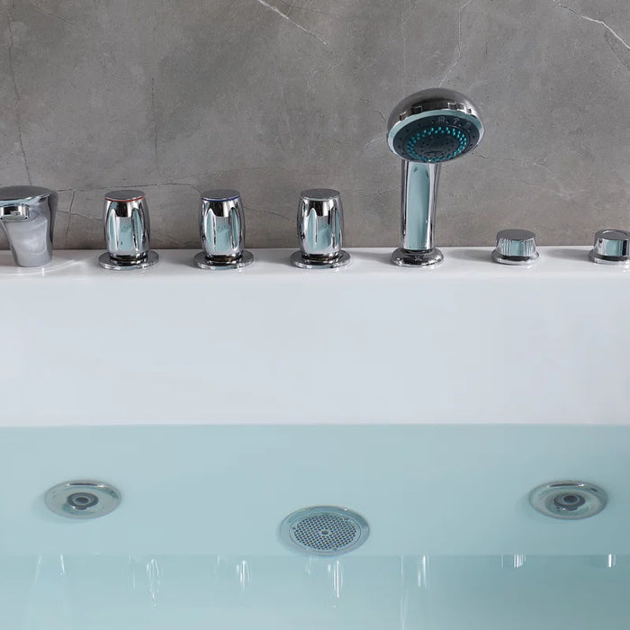Empava 72 in. Whirlpool Rectangular Bathtub