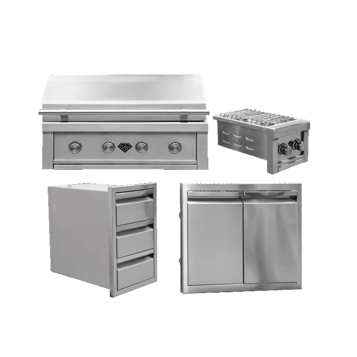 The Outdoor Plus Outdoor Kitchen Kit 2 Stainless Steel Natural Gas DG-PAKG2