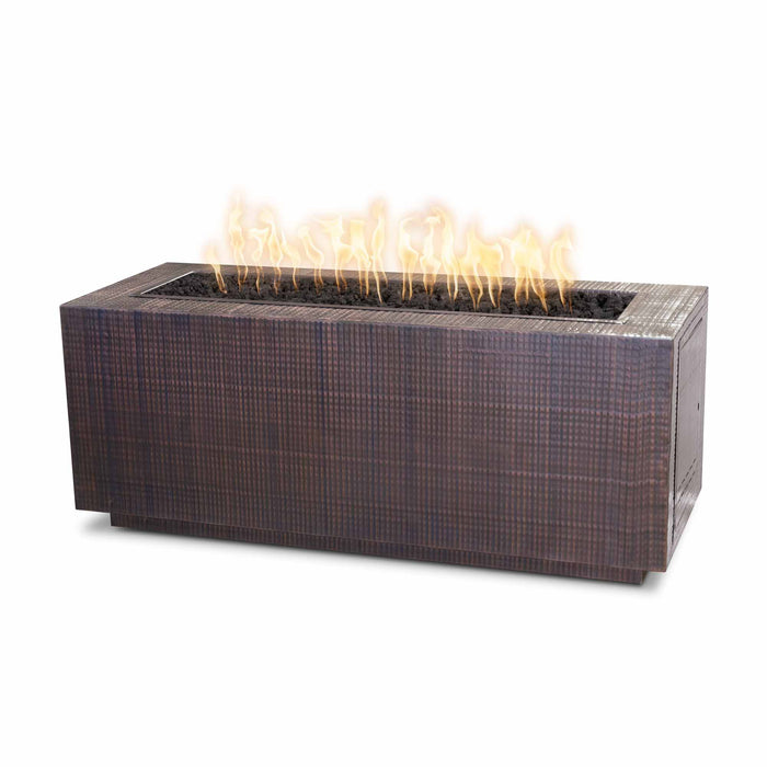 The Outdoor Plus Rectangular Pismo Fire Pit - Hammered Copper