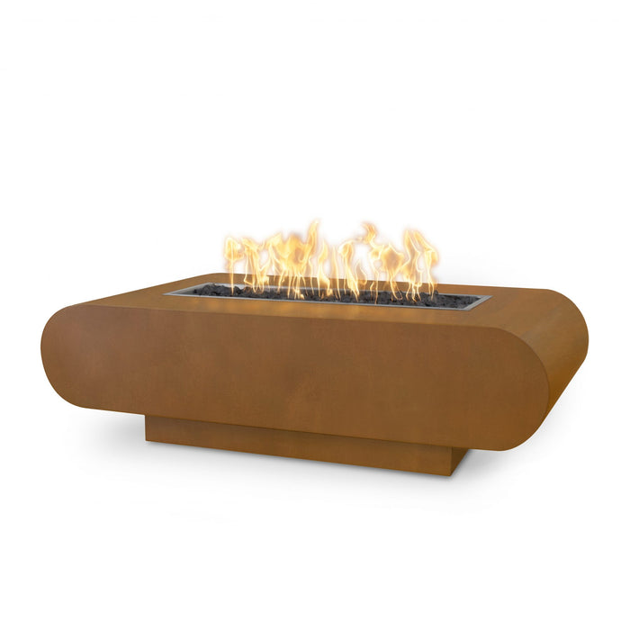 The Outdoor Plus Rectangular La Jolla Fire Pit - Corten Steel