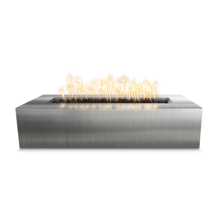 The Outdoor Plus Rectangular Regal Fire Pit -  Stainless Steel