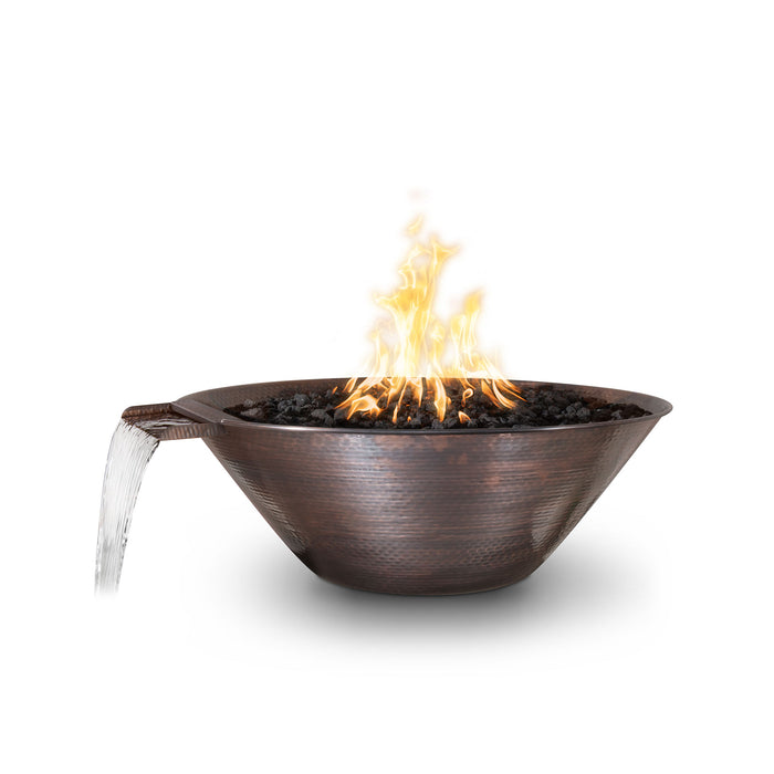 The Outdoor Plus 31" Round Remi Fire & Water Bowl - Copper