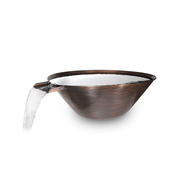 The Outdoor Plus 31" Remi Hammered Copper Water Bowl OPT-31RCWO