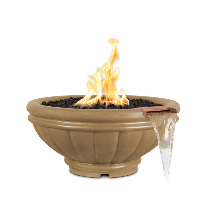 The Outdoor Plus 24" Round Roma Fire & Water Bowl - GFRC Concrete