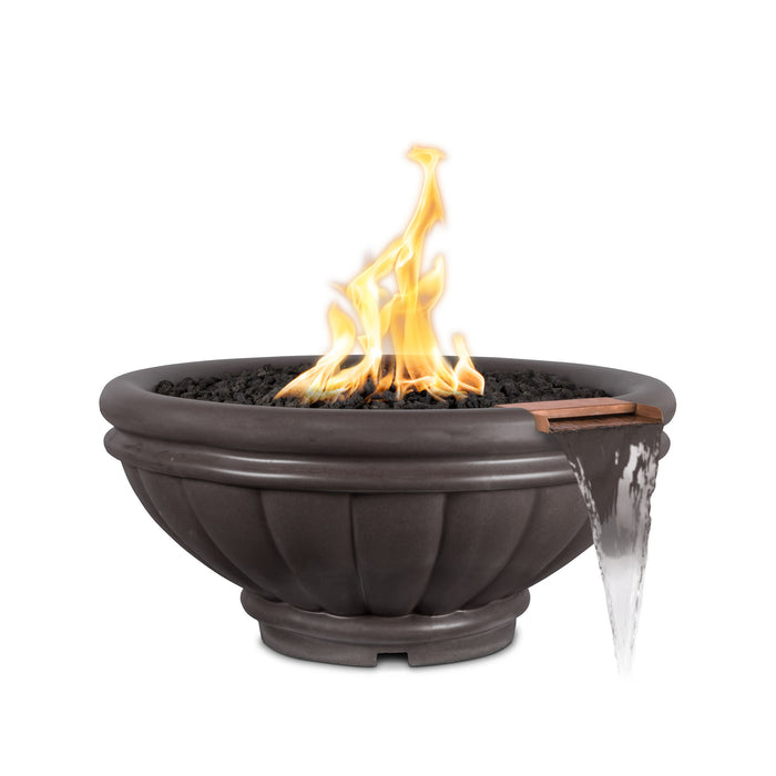 The Outdoor Plus 24" Round Roma Fire & Water Bowl - GFRC Concrete