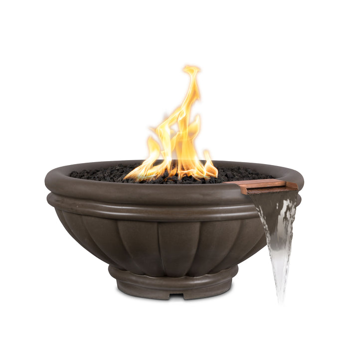 The Outdoor Plus 24" Round Roma Fire & Water Bowl - GFRC Concrete