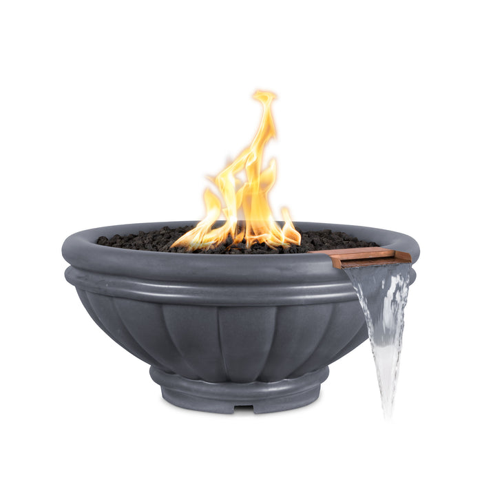 The Outdoor Plus 24" Round Roma Fire & Water Bowl - GFRC Concrete