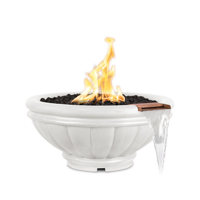 The Outdoor Plus 26" Round Roma Fire & Water Bowl - GFRC Concrete