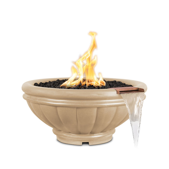 The Outdoor Plus 24" Round Roma Fire & Water Bowl - GFRC Concrete