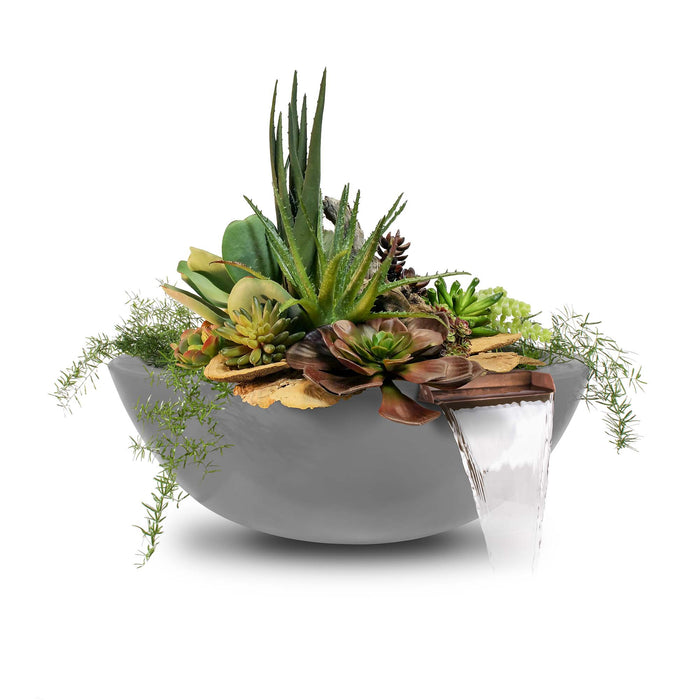 The Outdoor Plus Round Sedona Planter & Water Bowl - GFRC Concrete