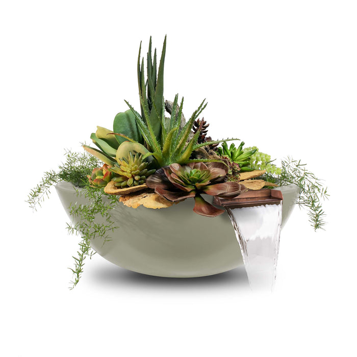 The Outdoor Plus Round Sedona Planter & Water Bowl - GFRC Concrete