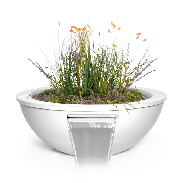 The Outdoor Plus Round Sedona Planter & Water Bowl - Powder Coated Metal