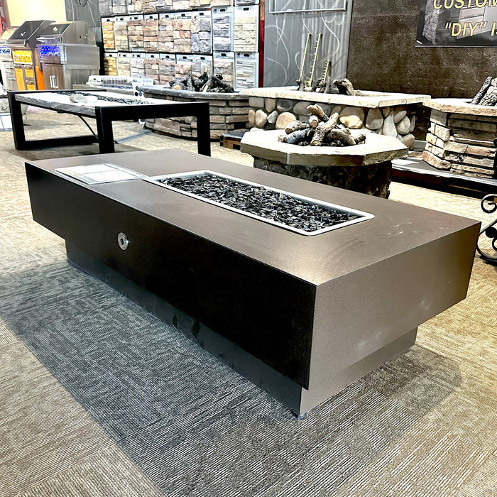 The Outdoor Plus Rectangular San Juan Fire Pit - Stainless Steel