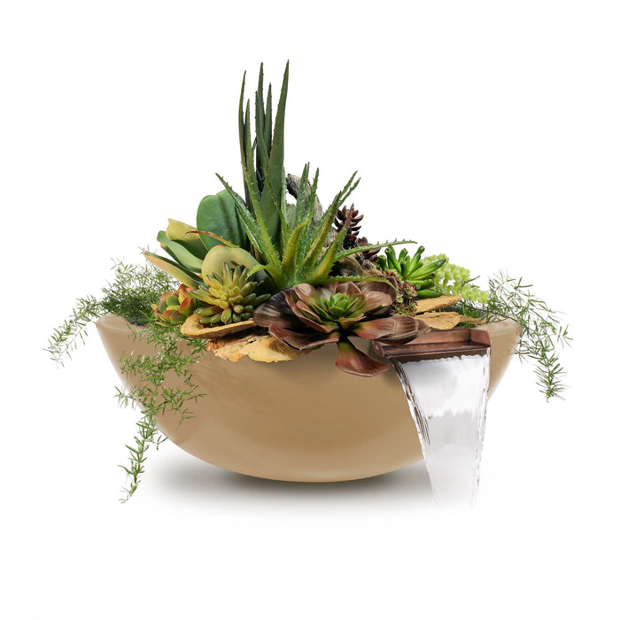 The Outdoor Plus Round Sedona Planter & Water Bowl - GFRC Concrete