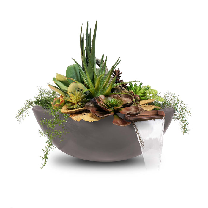 The Outdoor Plus Round Sedona Planter & Water Bowl - GFRC Concrete