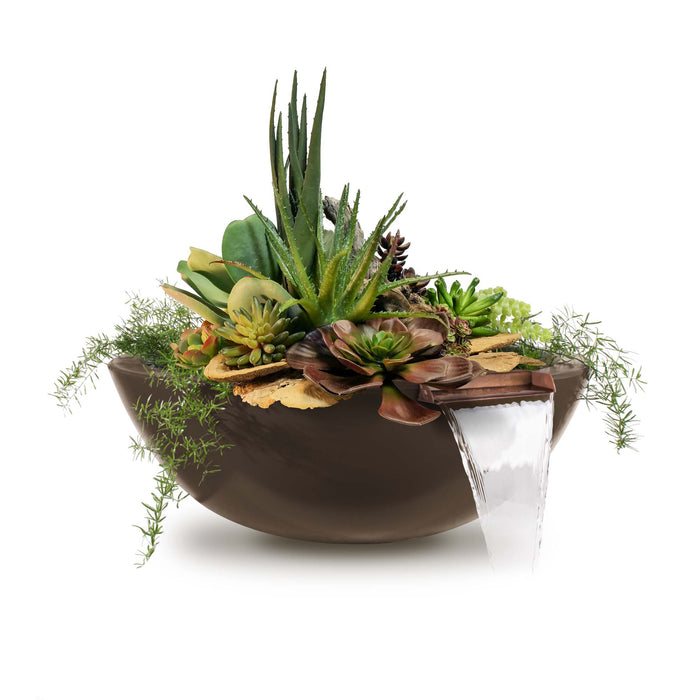 The Outdoor Plus Round Sedona Planter & Water Bowl - GFRC Concrete