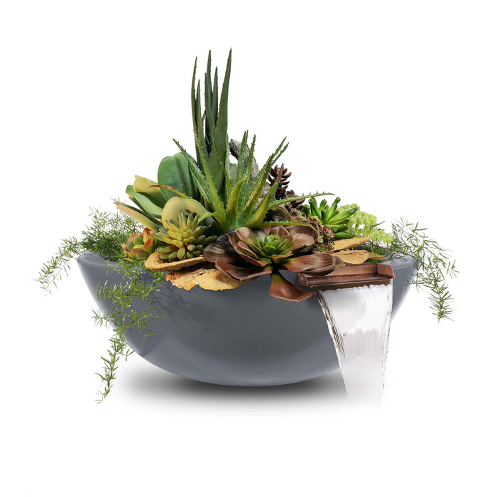 The Outdoor Plus Round Sedona Planter & Water Bowl - GFRC Concrete