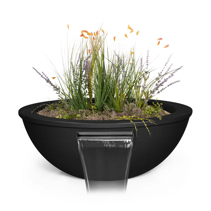 The Outdoor Plus Round Sedona Planter & Water Bowl - Powder Coated Metal