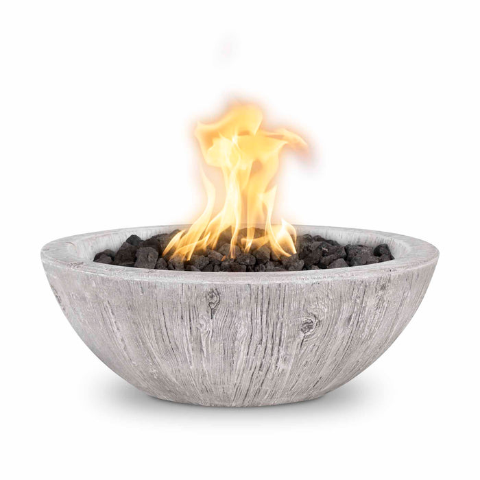 The Outdoor Plus 27" Sedona Fire Bowl - Wood Grain GFRC Concrete