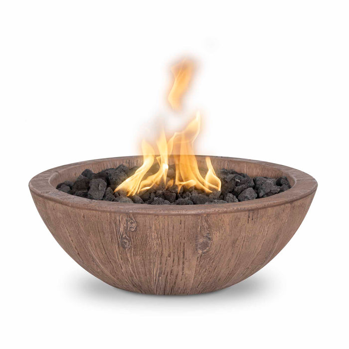 The Outdoor Plus 27" Sedona Fire Bowl - Wood Grain GFRC Concrete