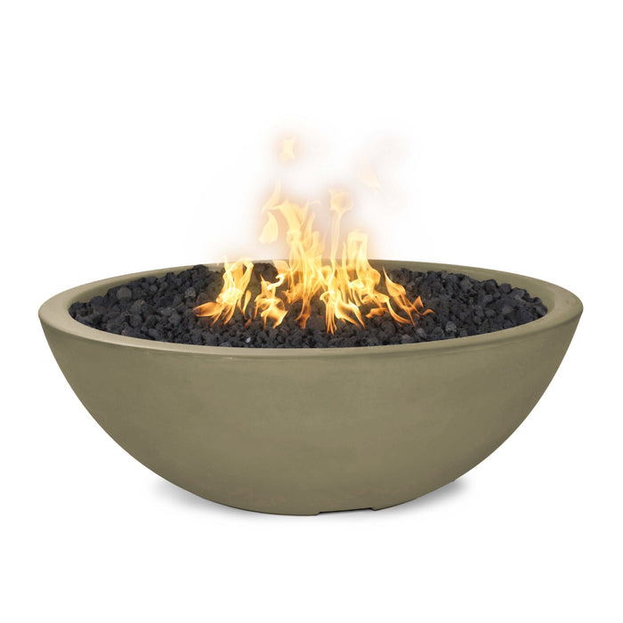 The Outdoor Plus 60" Round Sedona Fire Pit Narrow Ledge - GFRC Concrete - Liquid Propane