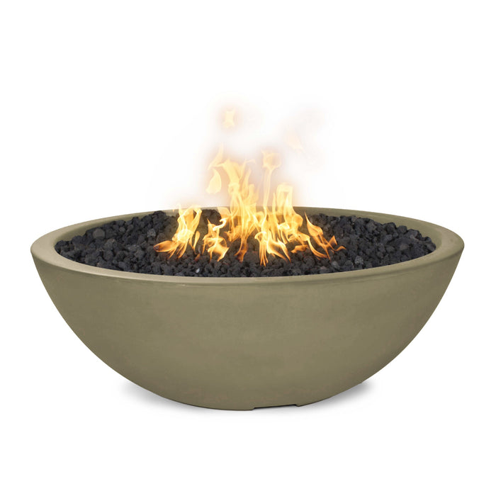 The Outdoor Plus 48" Round Sedona Fire Pit Narrow Ledge - GFRC Concrete - Liquid Propane