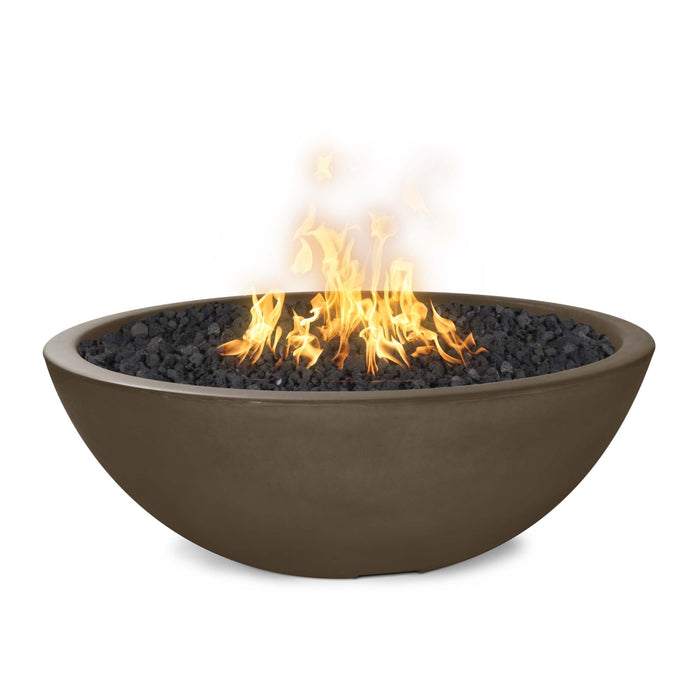 The Outdoor Plus 48" Round Sedona Fire Pit Narrow Ledge - GFRC Concrete - Liquid Propane