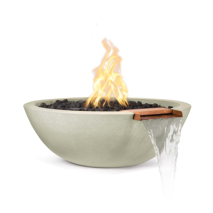 The Outdoor Plus 27" Round Sedona Fire & Water Bowl - GFRC Concrete Natural Gas