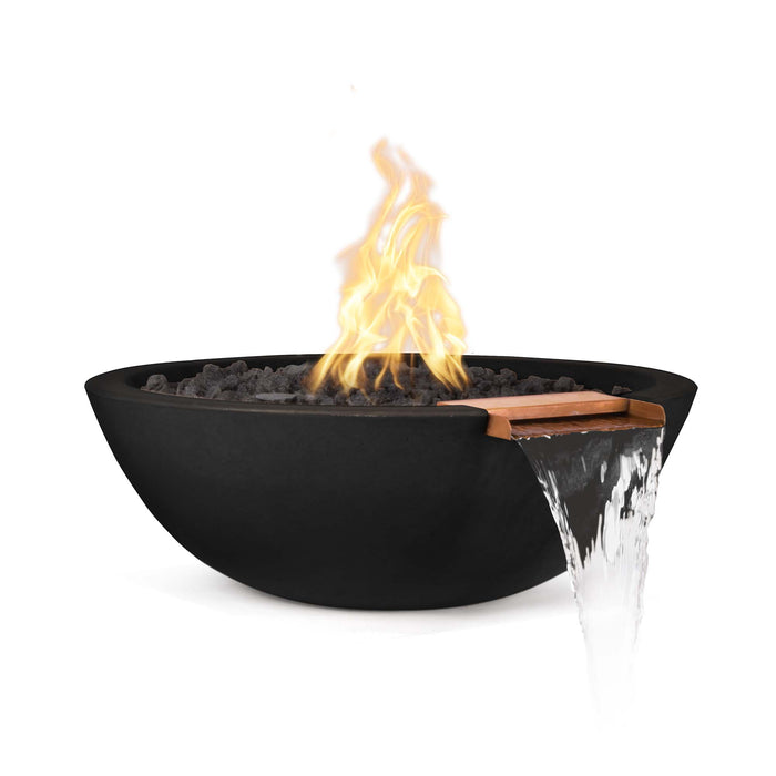 The Outdoor Plus 27" Round Sedona Fire & Water Bowl - GFRC Concrete Liquid Propane