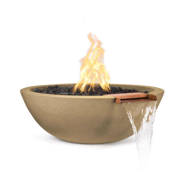 The Outdoor Plus 27" Round Sedona Fire & Water Bowl - GFRC Concrete Liquid Propane