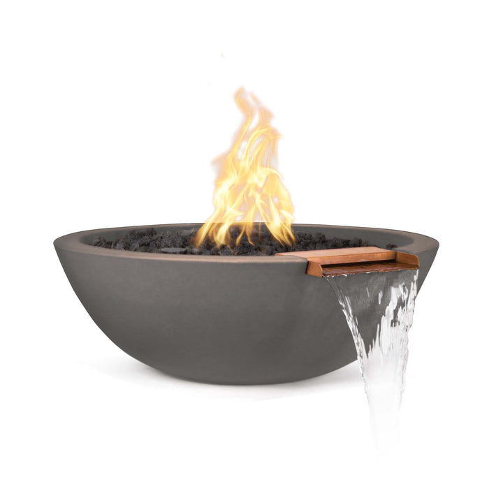 The Outdoor Plus 30" Round Sedona Fire & Water Bowl - GFRC Concrete Liquid Propane