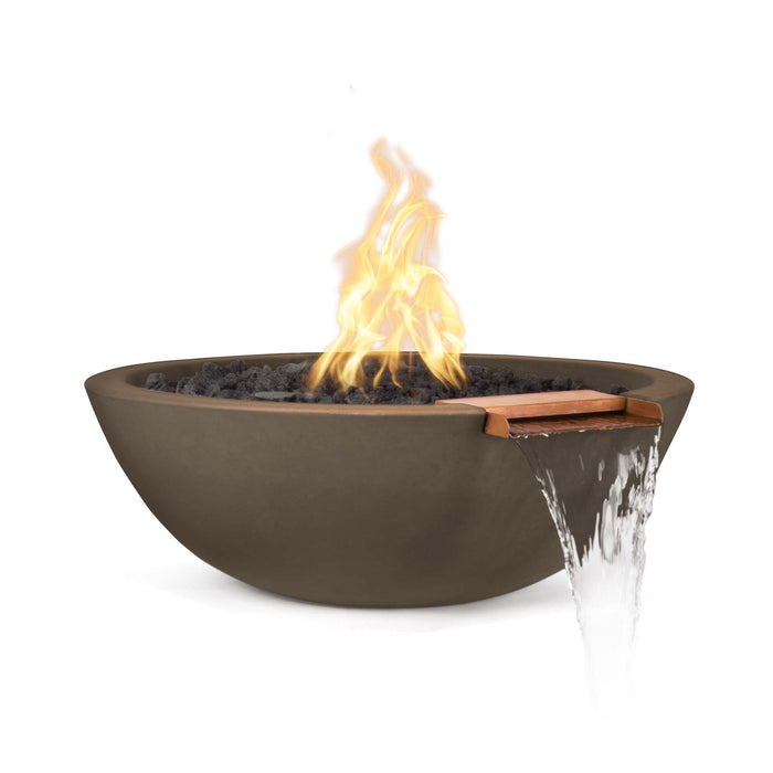 The Outdoor Plus 27" Round Sedona Fire & Water Bowl - GFRC Concrete Liquid Propane