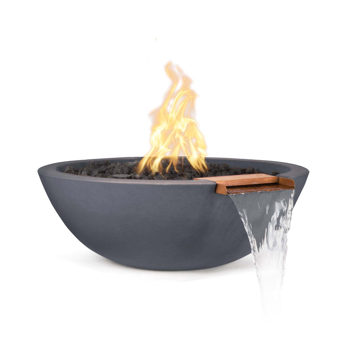 The Outdoor Plus 33" Round Sedona Fire & Water Bowl - GFRC Concrete Natural Gas