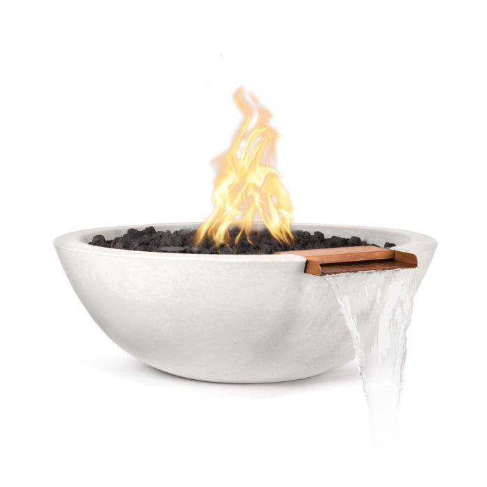 The Outdoor Plus 27" Round Sedona Fire & Water Bowl - GFRC Concrete Natural Gas