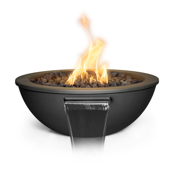 The Outdoor Plus Round Sedona Fire & Water Bowl - Powder Coated Metal Liquid Propane