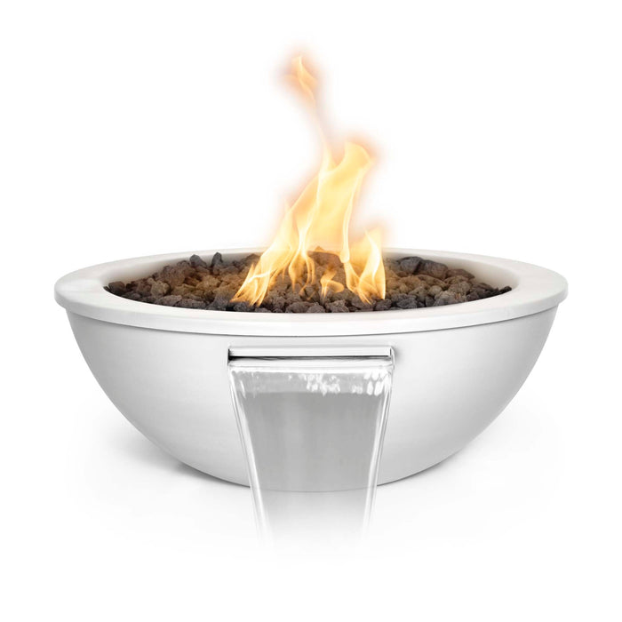 The Outdoor Plus Round Sedona Fire & Water Bowl - Powder Coated Metal Liquid Propane