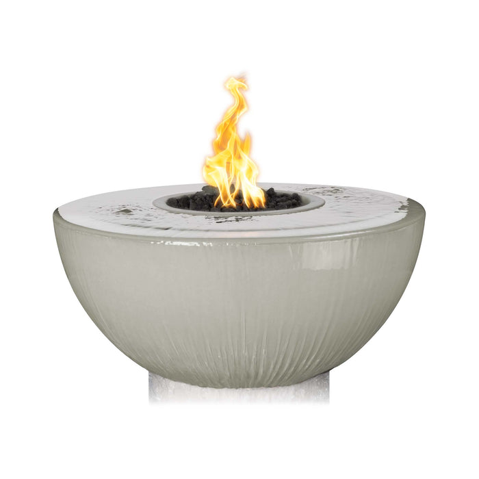 The Outdoor Plus 38" Round Sedona Fire & Water Bowl - 360° Spill GFRC Concrete