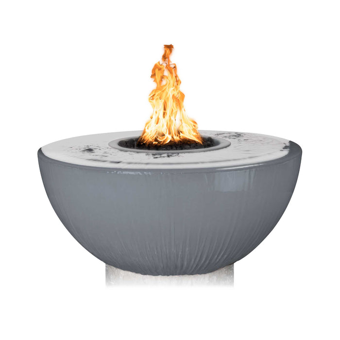 The Outdoor Plus 38" Round Sedona Fire & Water Bowl - 360° Spill GFRC Concrete