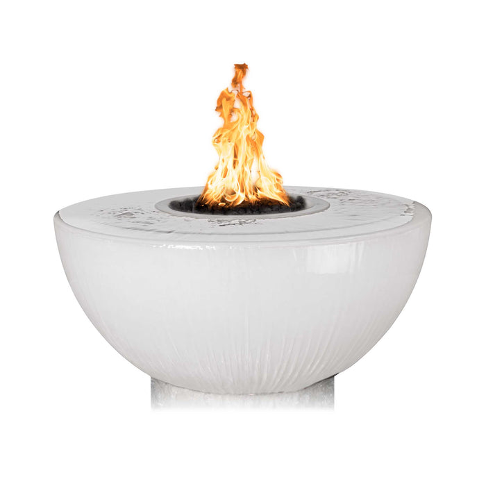 The Outdoor Plus 38" Round Sedona Fire & Water Bowl - 360° Spill GFRC Concrete