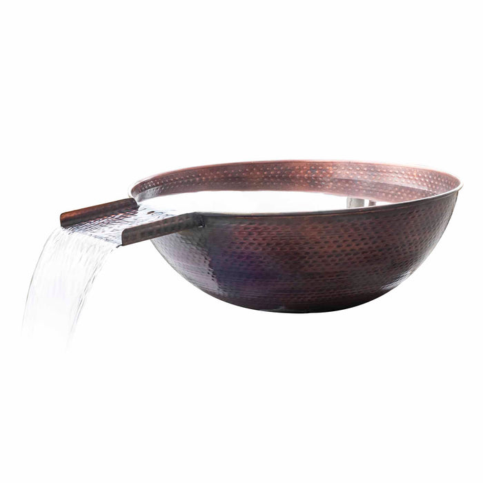 The Outdoor Plus 27" Sedona Hammered Copper Water Bowl OPT-27RCPRWO