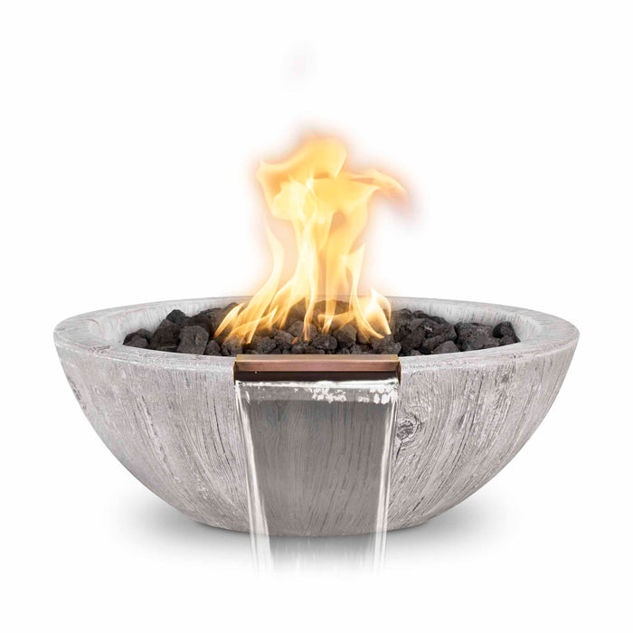 The Outdoor Plus Round 27" Sedona Wood Grain Fire and Water Bowl