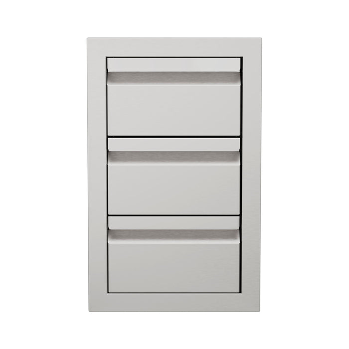 The Outdoor Plus Triple Access Drawers Stainless Steel DG-3D