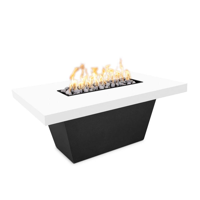 The Outdoor Plus Tacoma Fire Table 48" - Powder Coated White Top & Black Base