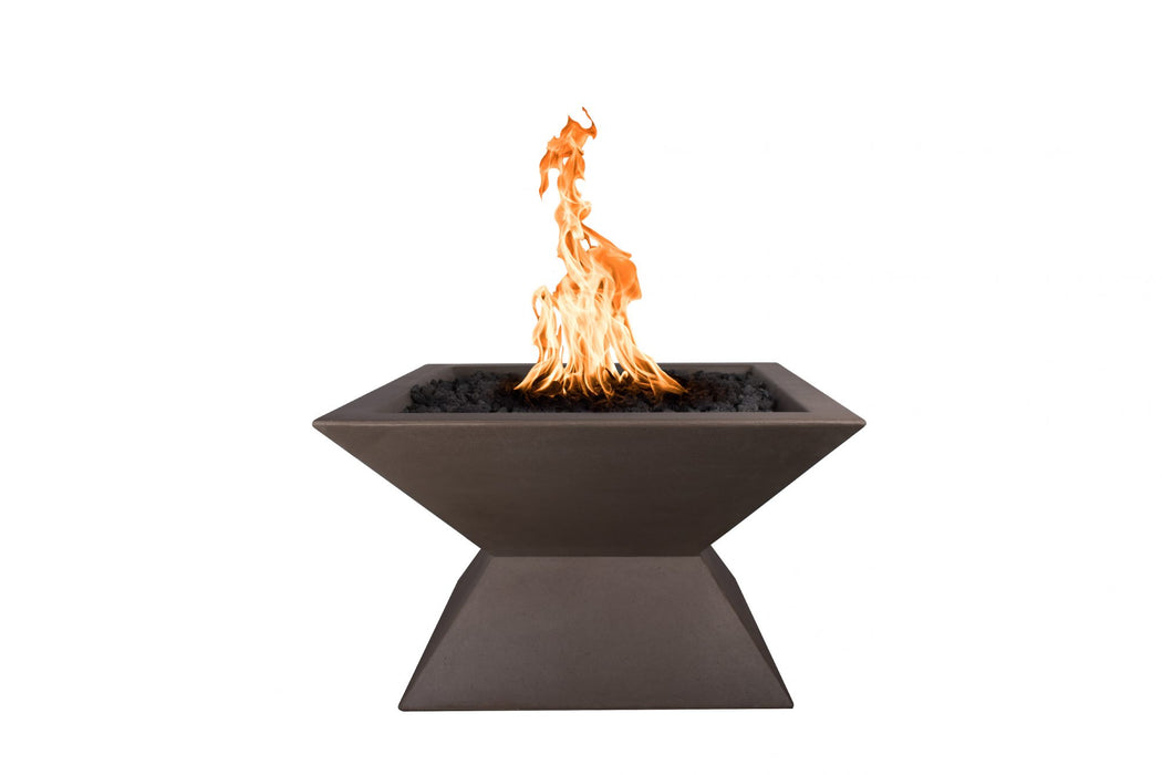 The Outdoor Plus 30" Square Uxmal Fire Pit - GFRC Concrete - Natural Gas