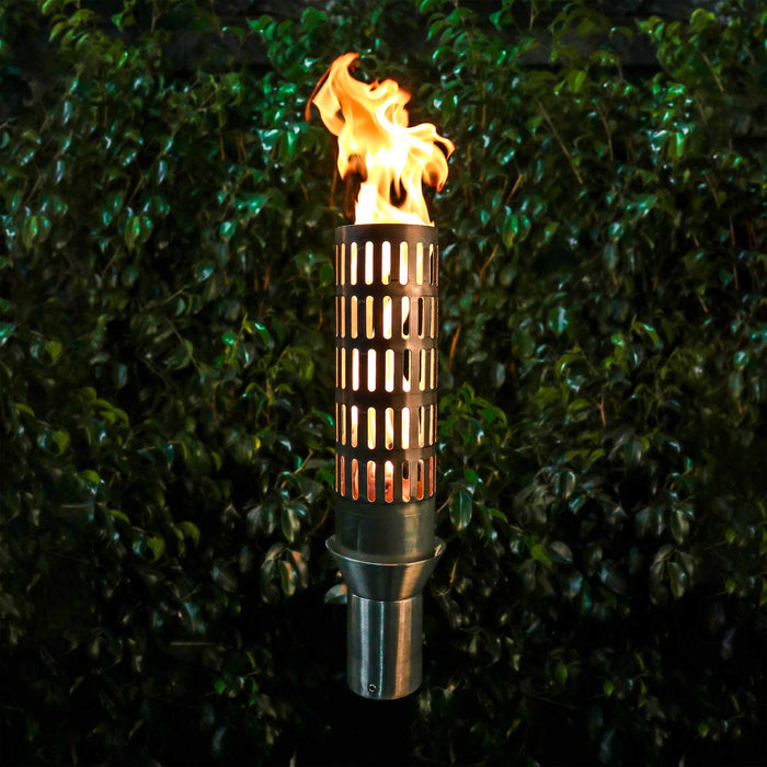 TOP FIRES by The Outdoor Plus 14 Inch Vent Fire Torch Stainless Steel