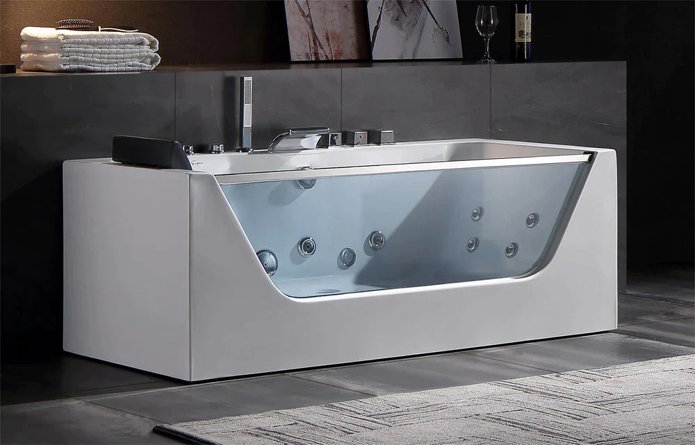 Empava 67 in. Whirlpool Rectangular Bathtub