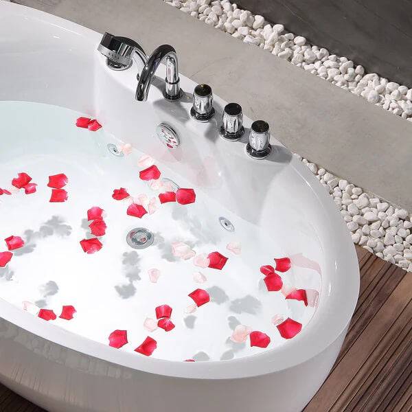 Empava 71 in. Whirlpool Freestanding Acrylic Bathtub