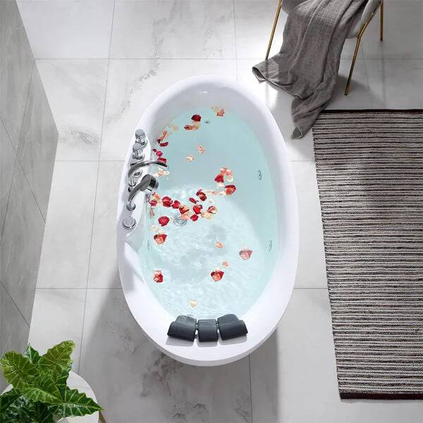 Empava 71 in. Whirlpool Freestanding Acrylic Bathtub