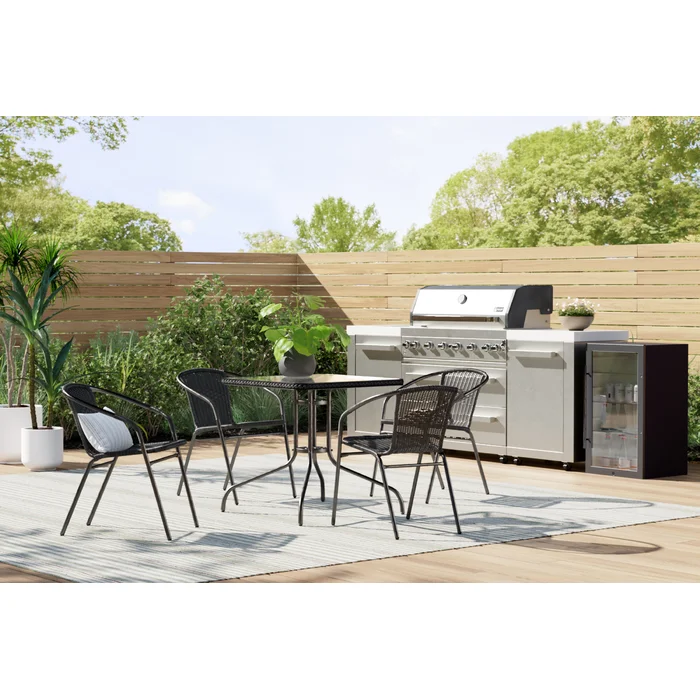 93" 4-Piece 8-Burner Liquid Propane BBQ Grill Islands