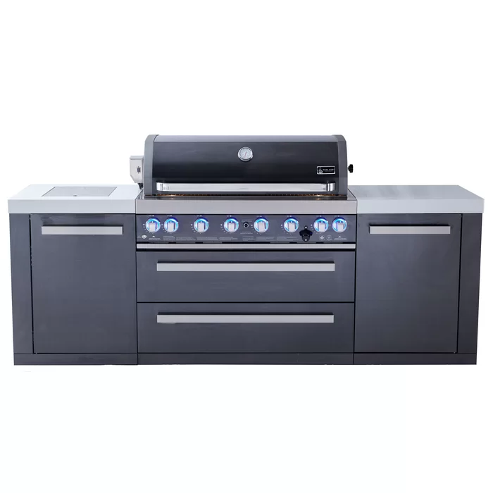 93" 8-Burner Propane BBQ Island